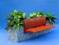 Preview: SITZBANK THETIS 120 Wandmontage aus Edelstahl Zeitlos / Bequem